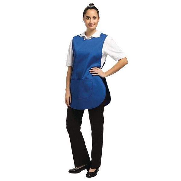 Whites Chefs Clothing Tabard Blanc Avec Poche Bleu Royal B043