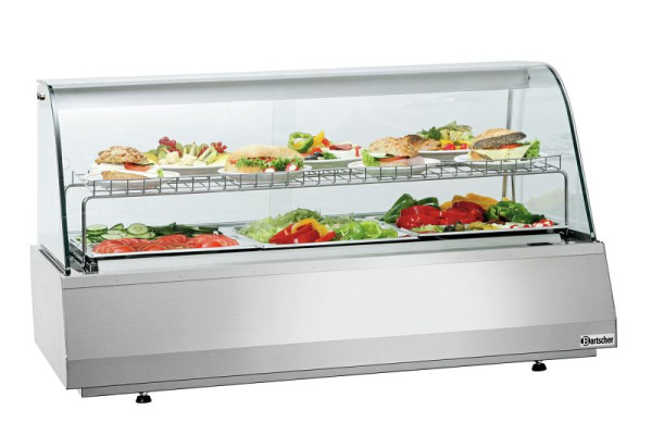 Comptoir réfrigéré Bartscher 3/1GN, verre rond, 405057
