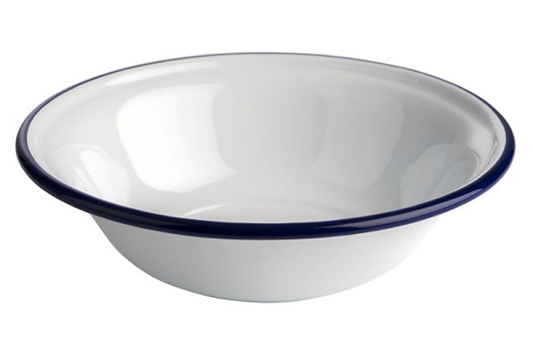 Bol APS -ENAMELWARE-, Ø 16,5 cm, hauteur : 4,5 cm, tôle d'acier émaillée, intérieur : blanc, extérieur : blanc, 40647