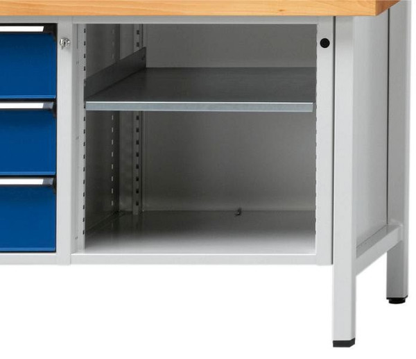 Étagère fixe ANKE; 540 x 550 mm (LxP); galvanisé; Hauteur réglable par incréments de 30 mm; 100 kg de charge utile, 903.716
