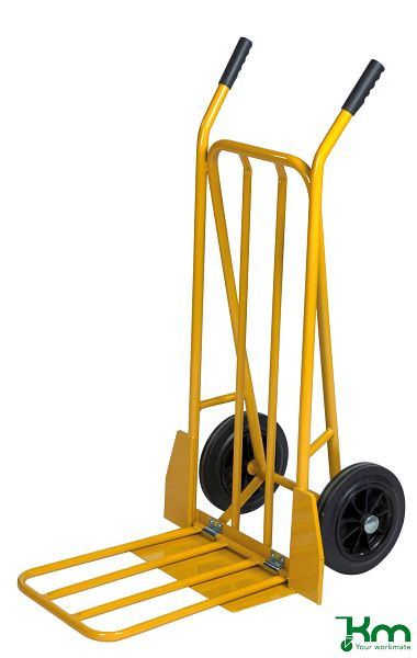 Kongamek Baggage & Sack Truck 780 x 555 x 1110 mm Roues en caoutchouc solide jaune 250 mm KM103