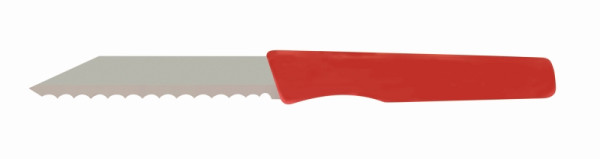 Couteau à pain / couteau de cuisine Schneider avec bord dentelé, rouge, longueur de lame 87 mm, longueur totale 185 mm, 260962