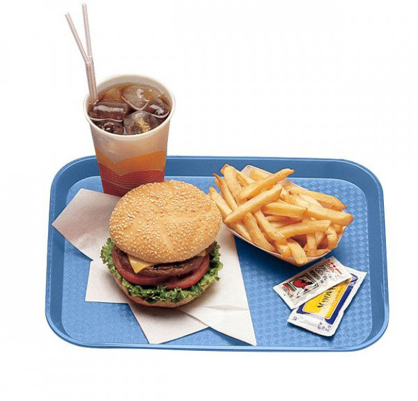 Plateau de restauration rapide Cambro 30 x 40,6 cm 12 x 16 bleu, VE: 24 pièces, 1216FF168