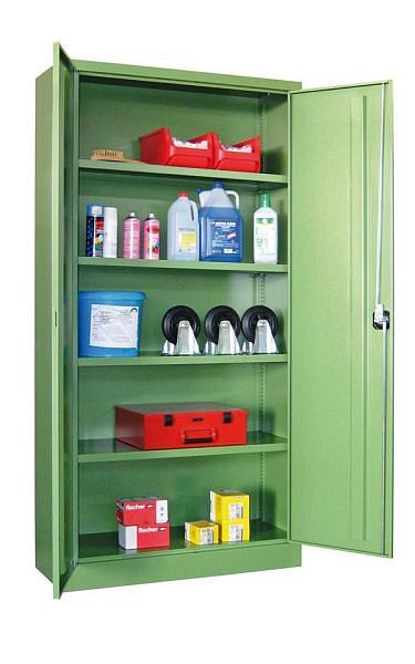 Armoire à double porte Pavoy 1950/400/1000, poignée rotative, étagères thermolaquées, 31310-100-401-910905