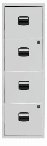 Classeur suspendu Bisley PFA, 4 tiroirs HR, gris clair, PFA4F645