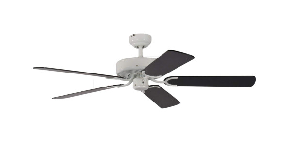 Ventilateur de plafond Pepeo Potkuri blanc / noir 132 cm avec chaînette, 13312010132v3
