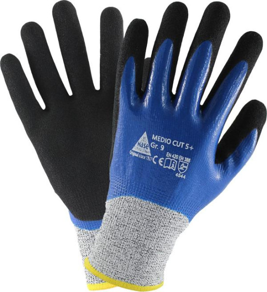 Hase Safety MEDIO CUT 5 +, gants de sécurité à 5 griffes, anti-coupure, taille : 9, UE : 10 paires, 508450-9