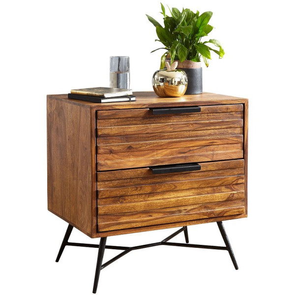 Wohnling console de nuit NISHAN 60 x 60 x 40 cm Sheesham, WL5.585
