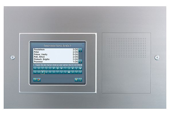 Poste extérieur audio TCS série AD4 jusqu'à 1 000 unités résidentielles à écran tactile encastré horizontal en acier inoxydable, ADU45015-0030