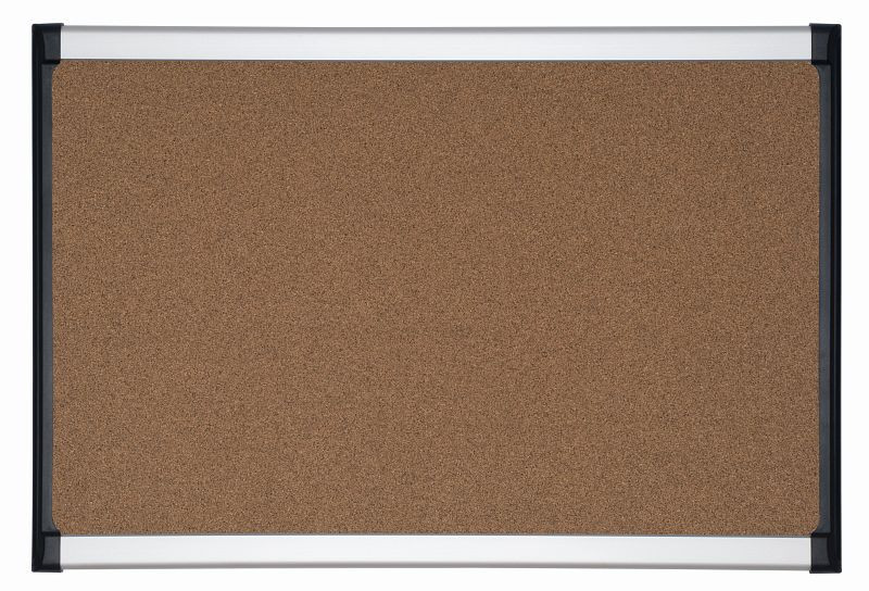 Bi-Office Design Tech Cork Board Commission avec cadre noir 90x60cm, PVI031101