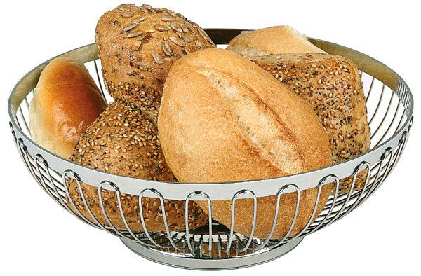 Corbeille à pain et fruits APS, ronde, Ø 17,5 cm, hauteur : 7 cm, inox 18/8, 30200