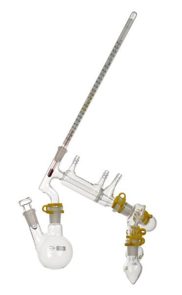 Appareil de distillation à court trajet Rettberg, modèle Göttingen, filetage GL 14, pont de distillation Claisen modifié, 107080007