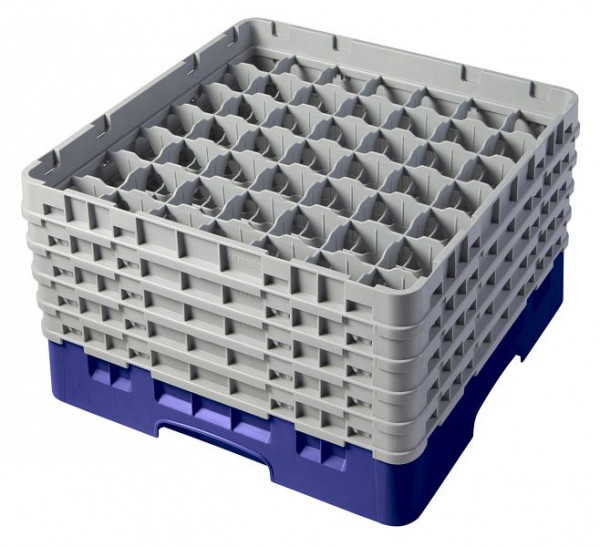 Panier de lavage Cambro 49 compartiments Camrack® 25,7 cm bleu marine, lot de 2, 49S958186