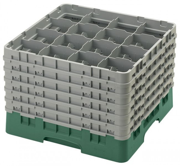 Panier de lavage Cambro 16 compartiments, bouteille Camrack®, vert, pack de 2, 16S1214119