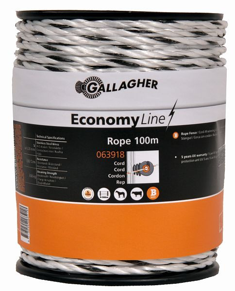 Gallagher EconomyLine Cordon ECO 100m blanc, 063918