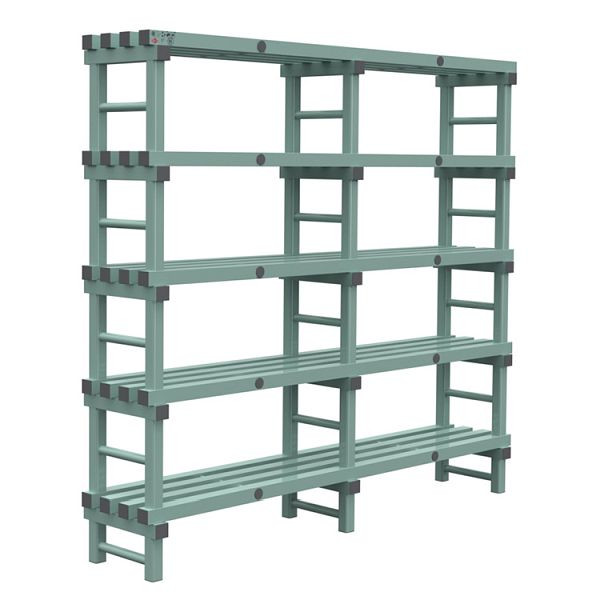 Etagère Euro REA 2000x400x1850mm, 5 montants au pas de 350mm, 308.175