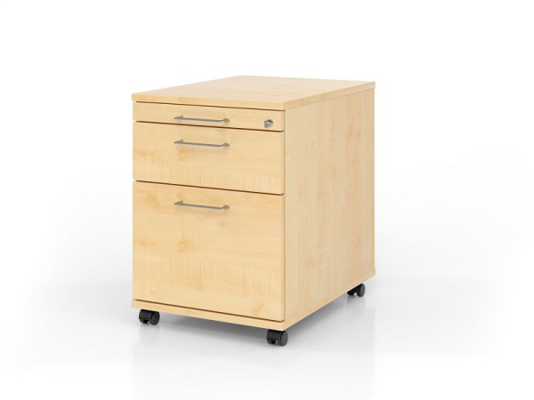 Roll-conteneur Hammerbacher AC20 BS, profondeur 58, corps : érable / façade : érable, 42,8 x 58 x 59 cm, 1/3/6 HE, VAC20/3/3/BS