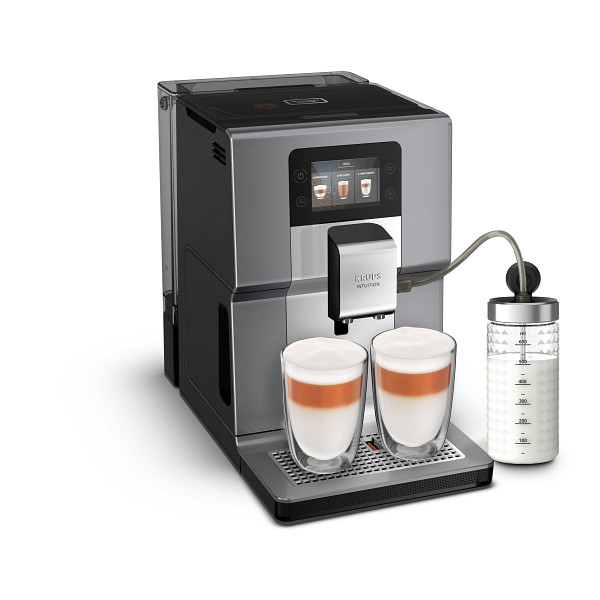 Machine à café entièrement automatique Krups INTUITION PREFERENCE +, argent / gris, EA875E