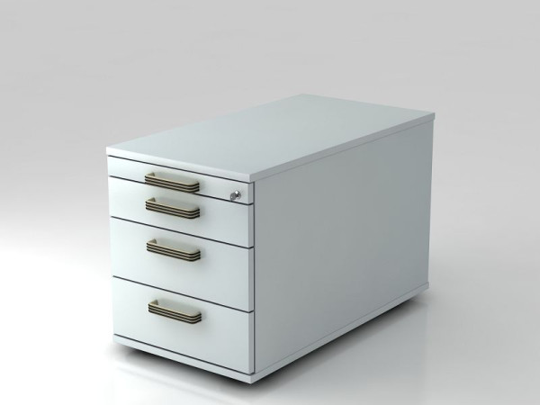 Conteneur roulant Hammerbacher 80cm, 3 tiroirs, poignée barre de verrouillage gris, 42,8x51,2x80 cm, 1/2/3/3 HE, VTC30/5/5/SG