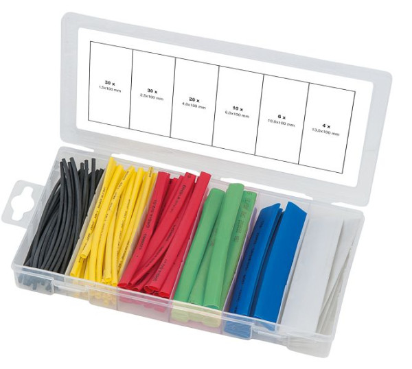 KS Tools assortiment de gaines thermorétractables, colorées, 100 pièces, 970.0540