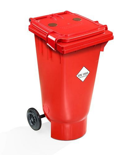 Conteneur de transport et de collecte DENIOS pour bombes aérosols vides, antistatique, 120 litres, 271-756