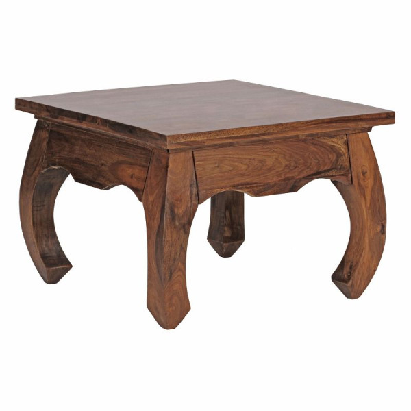 Wohnling table basse OPIUM en bois de Sesham massif 60 cm de large design marron foncé style maison de campagne, WL1.221