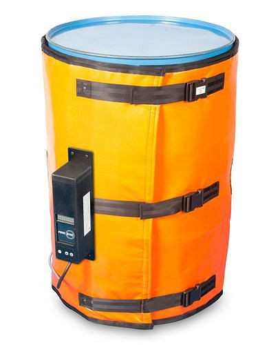 Enveloppe chauffante DENIOS pour fûts de 200 litres, protection antidéflagrante T3, contrôleur NFC, 685 W, 280-723