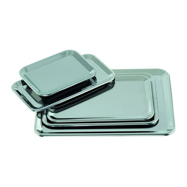Plateau de présentation Schneider, en acier inoxydable, 310 x 210 x 12 mm, 154025