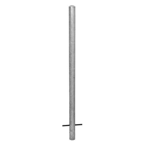 Poteau de barrière Schake en acier, galvanisé à chaud, à encastrer dans le béton, hauteur hors sol 1000 mm, ∅ : 76 mm, 310819