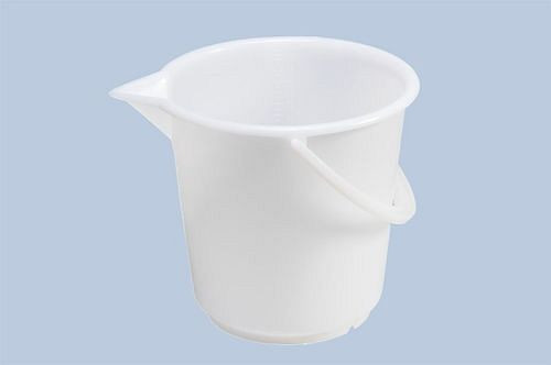 Seau industriel DENIOS en plastique, volume 17 l, rond, avec bec verseur, adapté aux aliments, lot de 8, 308417