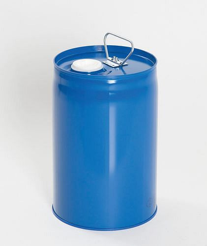 Bidon combiné de sécurité DENIOS en acier, avec vessie intérieure en PE, 12 litres, bleu, 217-946