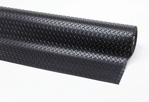 Glissière antidérapante en caoutchouc DENIOS, Diamond Plate Runner, aspect larme, noir, 179-377