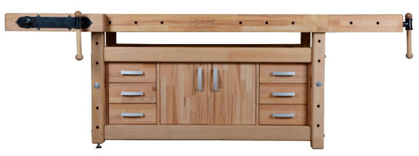 Etabli en bois de pin PROFIPLUS II/I, 2650x790x900mm, Plus II/I 2500/19