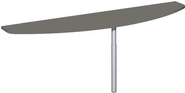 table d'appoint geramöbel avec pied d'appui, matériel de liaison inclus, réglable en hauteur, 2000x500x680-820, graphite/argent, N-657253-GS