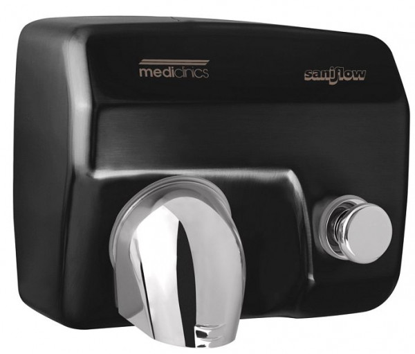 All Care Mediclinics Sèche-mains à bouton-poussoir Noir, 12285