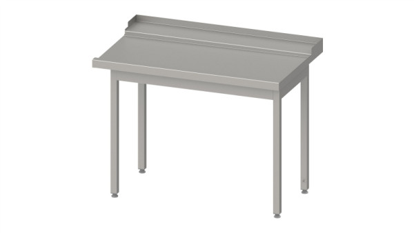 Table d'évacuation Stalgast "Pro", guide panier avec pente, 1500x750x880mm, montage côté droit, avec dosseret, soudé, VAL15710RA