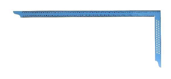 carré de menuisier ZY 800 mm avec échelle en mm et trous de marquage SB (bleu), Y282-SB