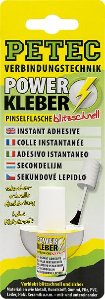 Bouteille pinceau Petec Power Glue, carte 4 g, paquet de 10, 93404