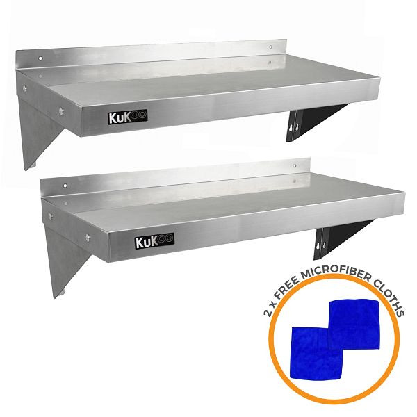 Étagère murale KuKoo Gastro 1000 x 300 mm, lot de 2, 24150