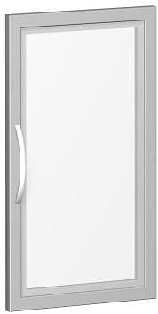 geramöbel porte en verre satiné dans un cadre en bois, pour largeur d'armoire 400 mm, 2 hauteurs de dossier, gauche ou droite, avec amortisseur de porte, argent, S-342901-GT