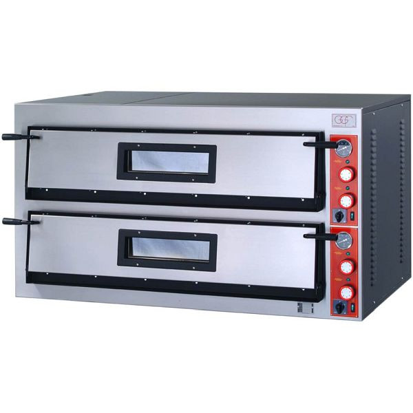 Four à pizza GGF à deux chambres, en acier peint par poudrage, 26,4 kW, 1370 x 1210 x 750 mm (LxPxH), PP0502936