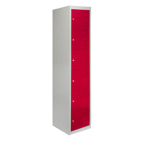 KuKoo casier casier 6 portes - rouge, 23983