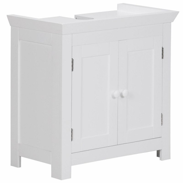 Wohnling Design meuble vasque avec 2 portes blanc, WL1.350