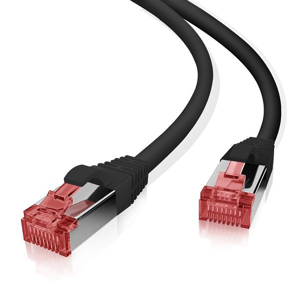 Câble de raccordement Helos S/FTP Cat 6 noir 1,5 m, 118157