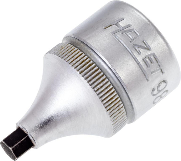 Douille tournevis Hazet, carré creux 12,5 mm, profil six pans creux, 5 mm, extra court avec moletage, 985-5