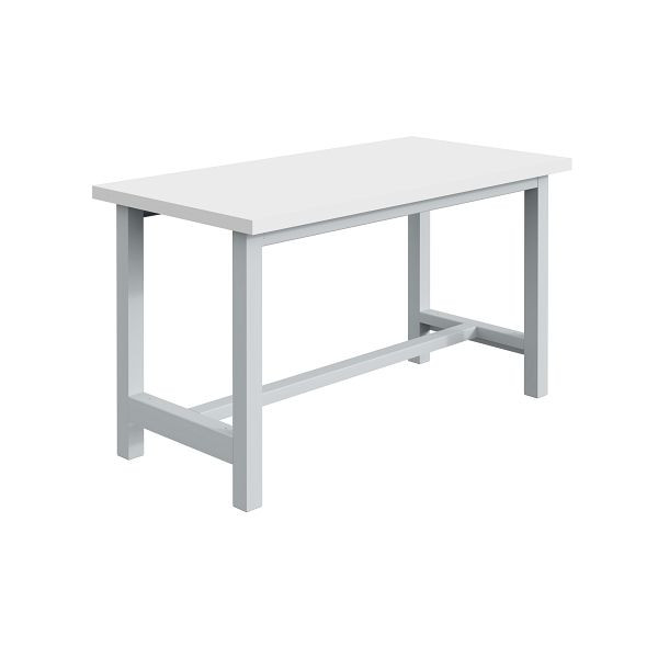 Etabli SOFAME CKS L 1200 x P 750 x H 840 mm, plan de travail RESITOP stratifié 40 mm, gris clair RAL 7035, W010160029GC