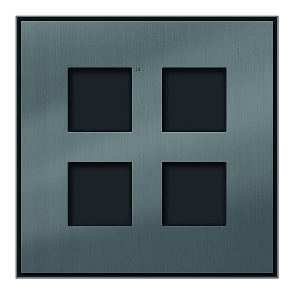 Kit d'encastrement TCS composé d'une face avant affleurante et d'un boîtier d'encastrement pour la série AMI, pour 2-2 modules AMI, 2 colonnes, ZAU2059-0030