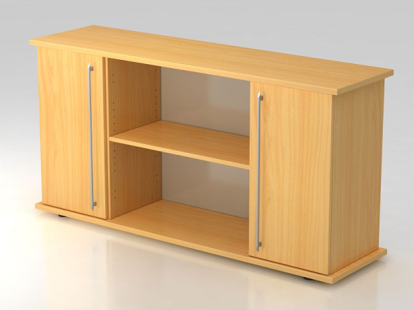 Buffet Hammerbacher 2 portes 166 cm poignée de garde-corps hêtre/hêtre, 166,1x44,8x84 cm (LxPxH), VSB2T/6/6/RE