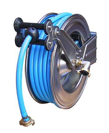Enrouleur Ebinger OSM 410, maxi 15bar/100°C, tuyau alimentaire 15m - 13mm (résistant aux graisses animales), 1.414.204