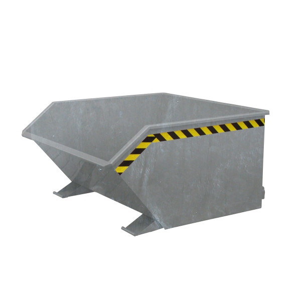 Conteneur basculant bas industriel Eichinger avec fixation sur paroi latérale, 1000 kg, 400 litres, galvanisé à chaud, 20120700002000